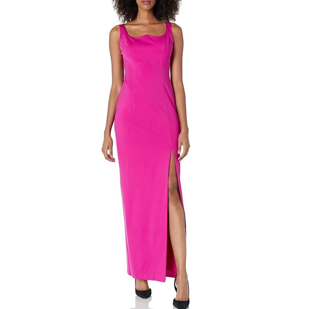 Adrianna Papell Magenta Jersey Column Dress NWT Size US 4